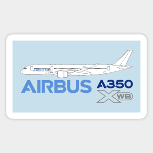 Airbus A350 Line Drawing Magnet